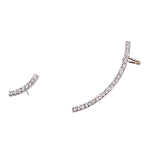 Ear climbers χρυσά με ζιργκόν