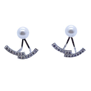 Ear jacket με πέρλα και ζιργκόν