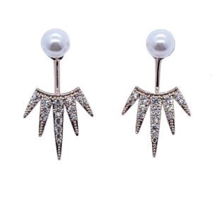 Ear jacket ηλιαχτίδα επιχρυσωμένα